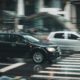 car driving in city