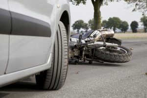Accident with a car and a motorcycle