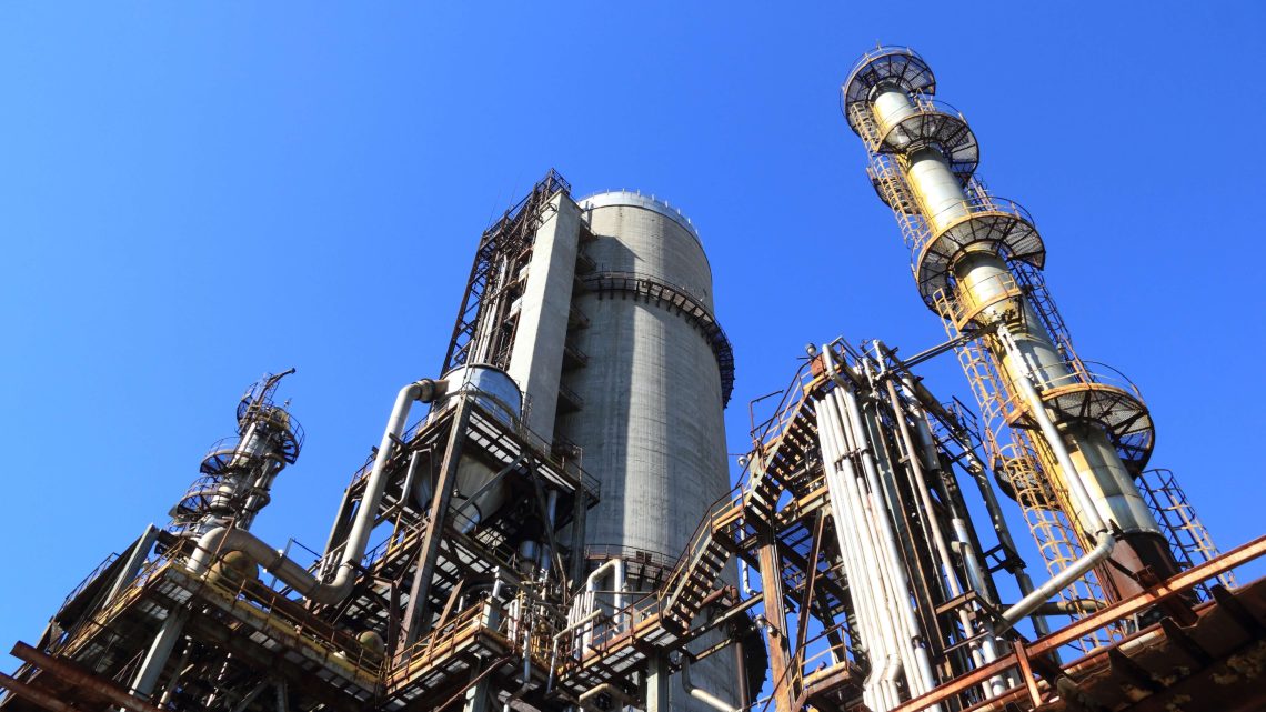 A power plant set against the skyline