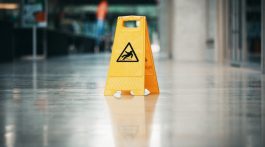slip and fall hazard sign