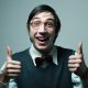 Personal injury lawyer with thumbs up.